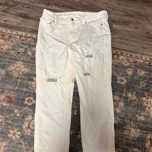 Levi's White Distressed Jeans